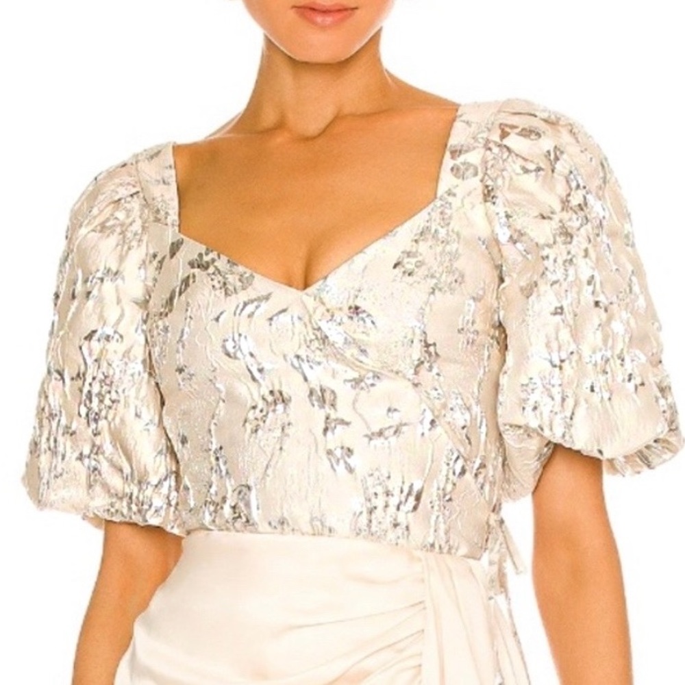Jonathan Simkhai Taylor puff sleeve top